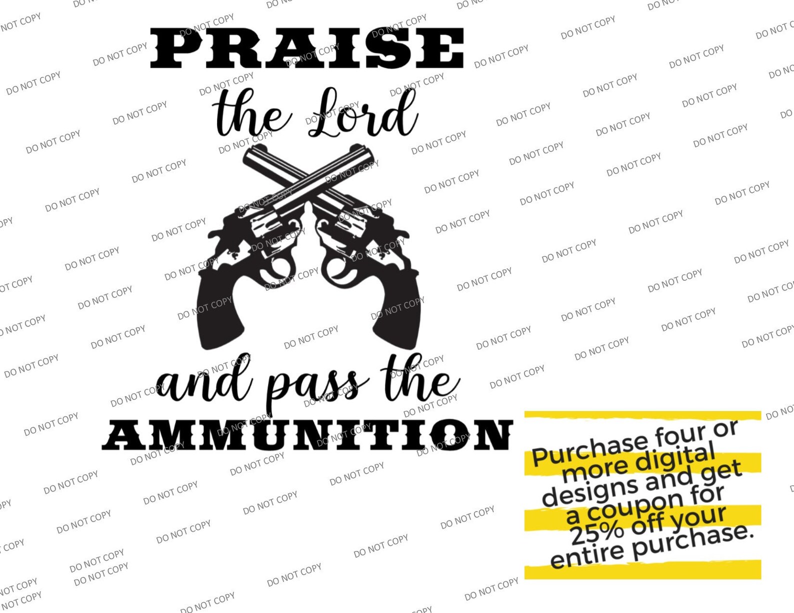Svg/png-Praise the Lord and pass the Ammunition Gun lover | Etsy