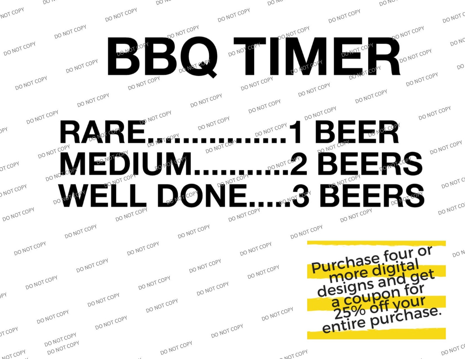 Svg/pngbbq timer rare1 beer medium2 beers well done3 Etsy