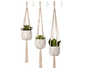 3-Pack Premium Macrame Plant Hangers Large, Variety Sizes (35 quot 41 quot 47 quot )