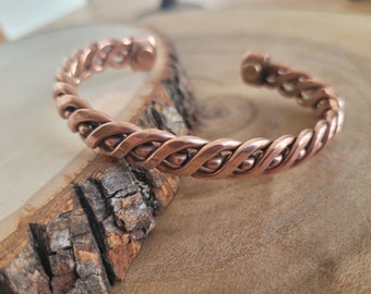 Pure Copper Bracelet Heavy 40gr Solid Copper Arthritis Pain Therapy Cuff Bangle