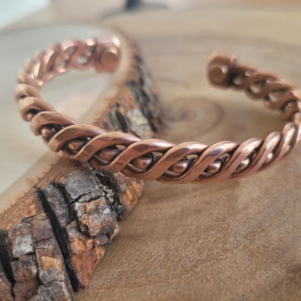 Pure Copper Bracelet Heavy 40gr Solid Copper Arthritis Pain Therapy Cuff Bangle