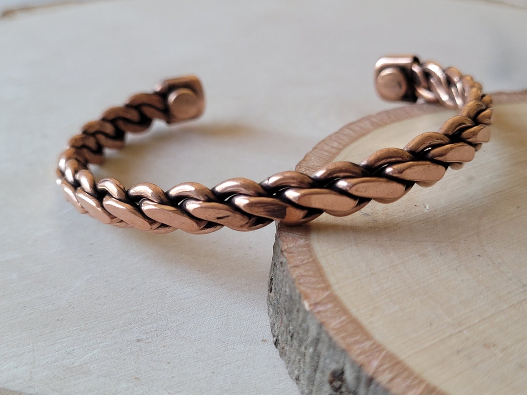 Pure Copper Bracelet Arthritis Pain Energy Therapy Cuff New Etsy