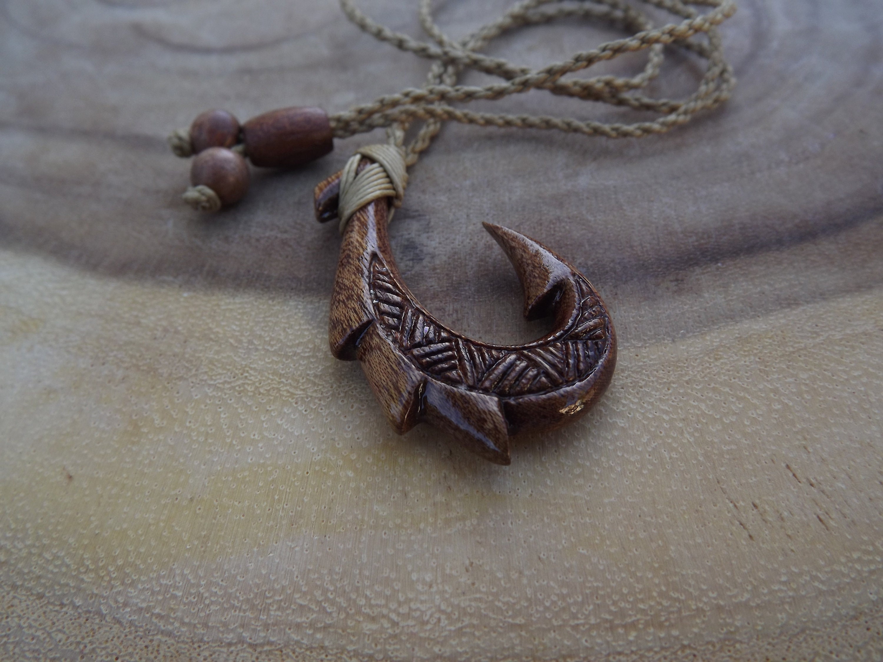 Wood Fish Pendant 