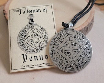 Talisman of Venus  Pendant Love Pentacle Solomon Seal Magic 1.5" Pendant Amulet Necklace