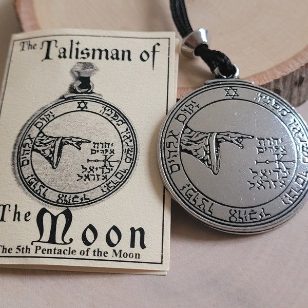 Talisman of Moon Pendant Magic Pentacle Solomon Seal Protection 1.5" Pendant Necklace