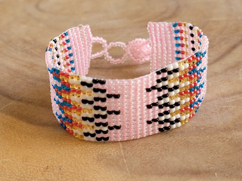 Native American Seed Beaded Bracelet Hand Made Seed Beaded Etsy