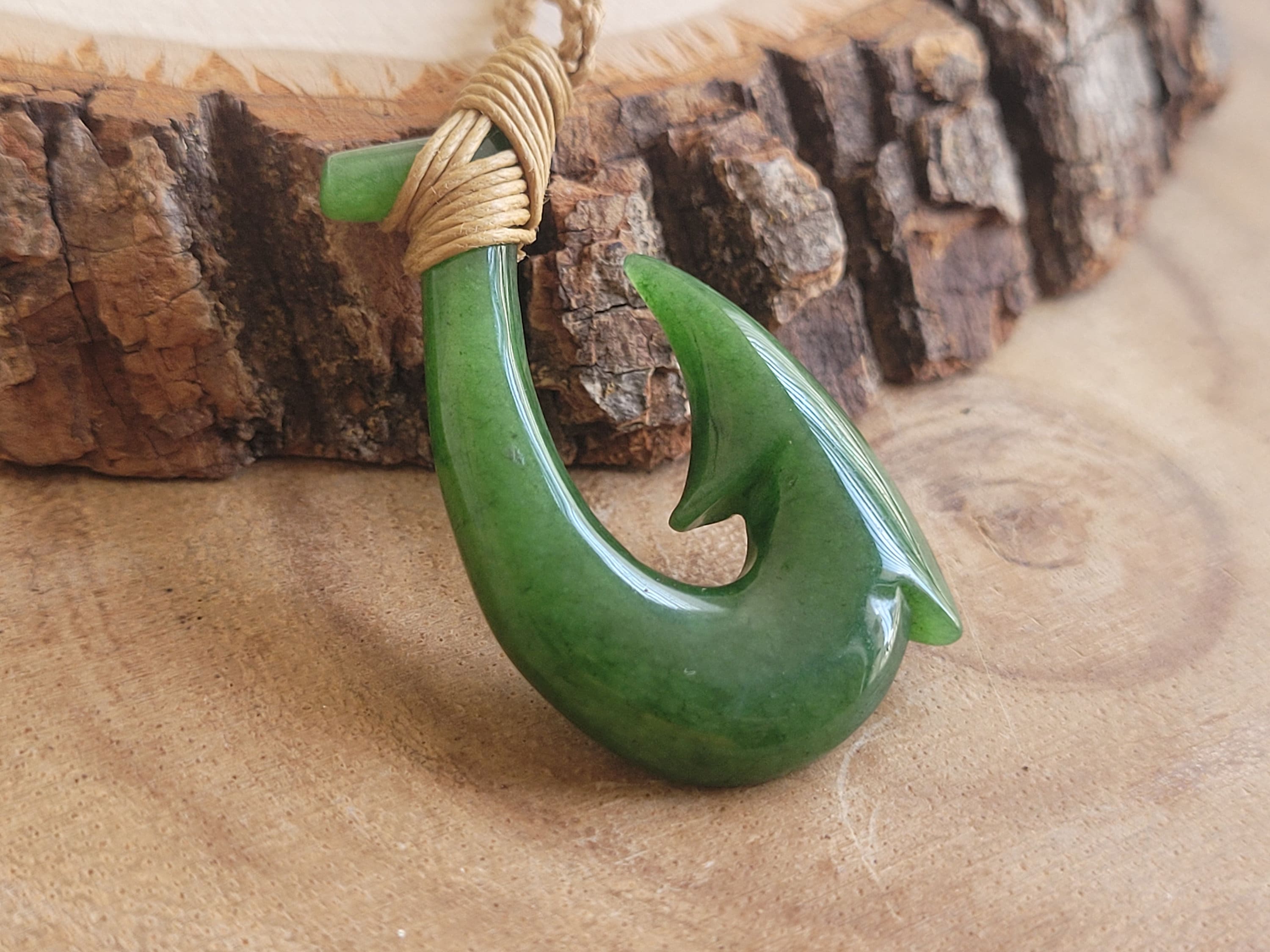 Wyoming jade fish hook necklace