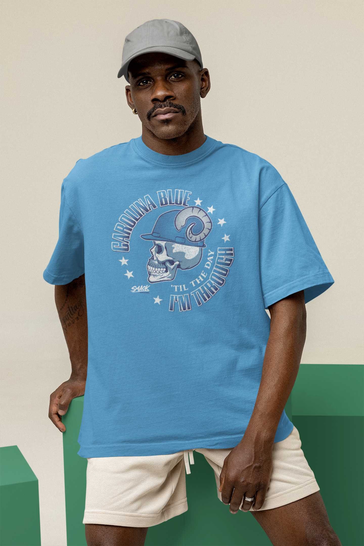 North Carolina Tar Heels Fan T-Shirt - 'Carolina Blue 'Til The Day I'm Through' Tee (Sizes Sm-5XL)