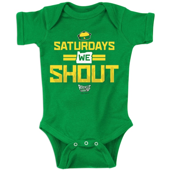 Saturdays We Shout Baby Apparel for Oregon College Fans (NB-7T)