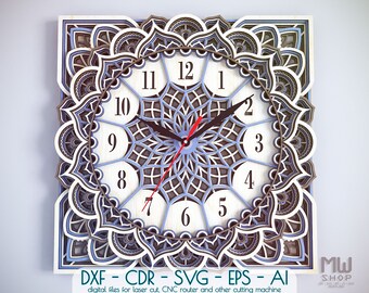 Download Clock Mandala Svg Etsy