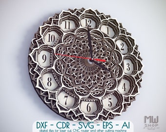 Free Free 87 Mandala Clock Cricut SVG PNG EPS DXF File