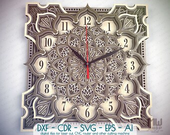 Download Clock Mandala Svg Etsy