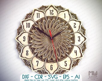 Download Clock Mandala Svg Etsy