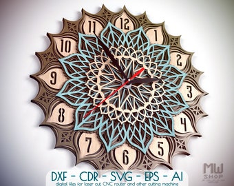 Download Clock Mandala Svg Etsy