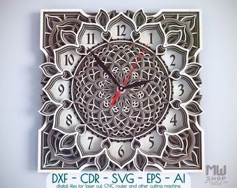 Download Clock Mandala Svg Etsy