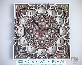 Download Clock Mandala Svg Etsy