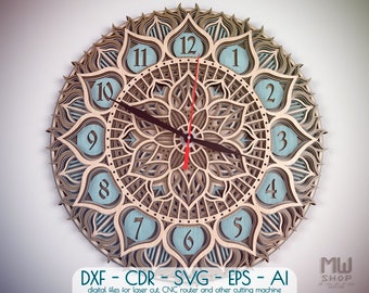Free Free 243 Mandala Clock Cricut SVG PNG EPS DXF File