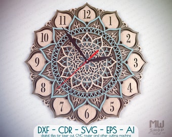 Download Clock Mandala Svg Etsy