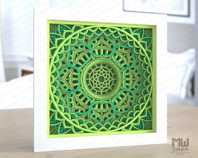 Download M151 3D Mandala Template For Cutting Layered Mandala SVG ...