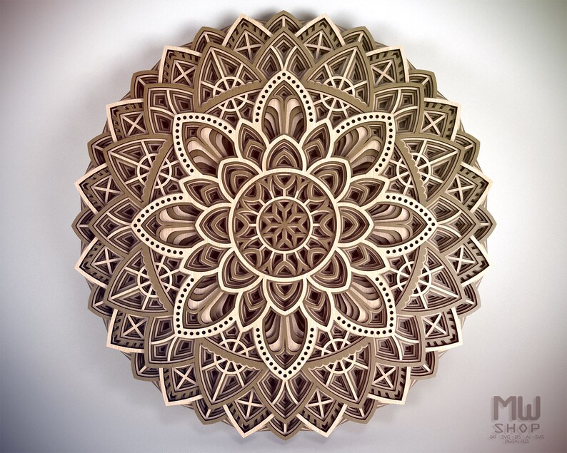 Download Craft Supplies Tools Kits How To Circular Mandala Dxf File Multilayer Mandala Svg File Laser Cut Dxf Mandala Pattern Mandala Svg For Cricut Mandala Dxf File For Laser
