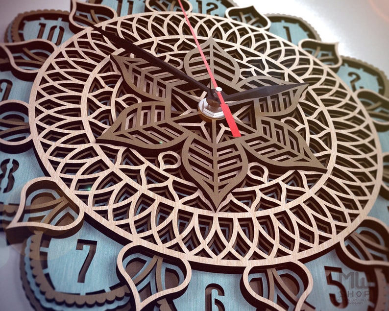 C24 Wooden Wall Clock DXF File for Laser Cut Laser Cut Etsy