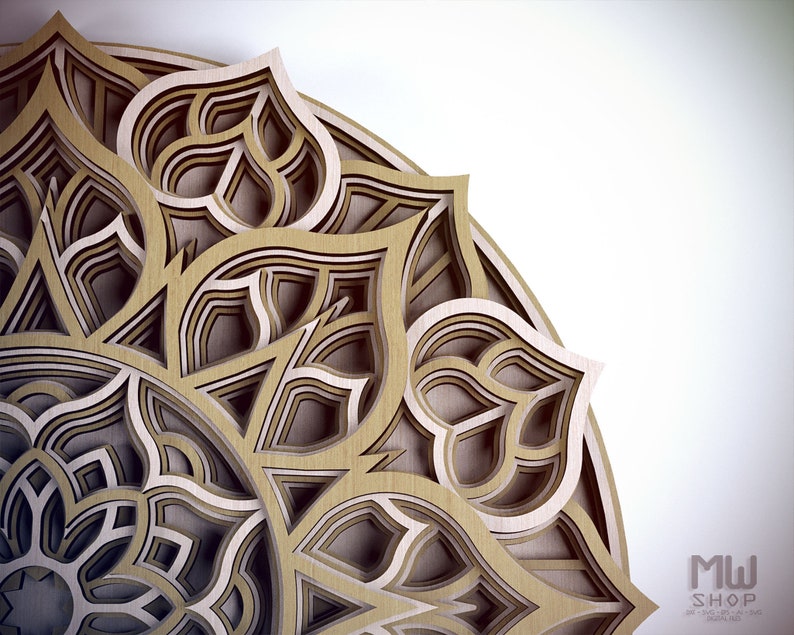 Layered Mandala Svg File Mandala Laser Cut Template Sacred Geometry Dxf Mandala File Laser Cut Dxf Mandala M106 Mandala For Cnc Router Blueprints Patterns Kits How To Runnindovetackandmore Com