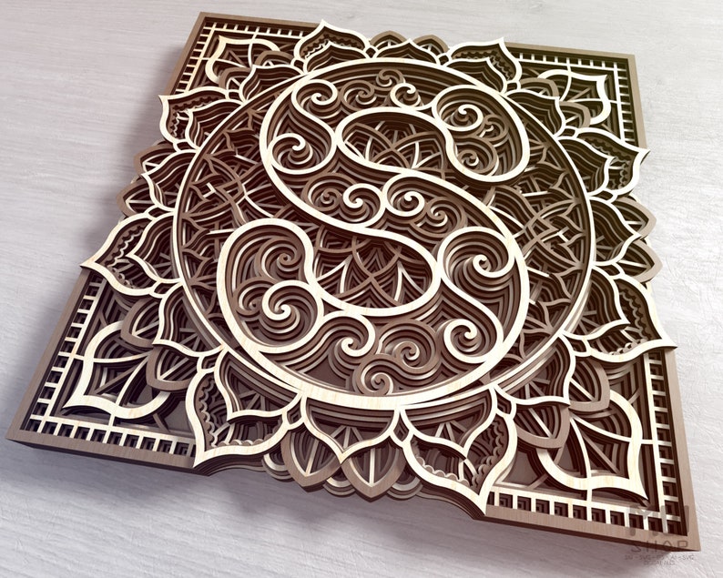 Download Mandala Letter S DXF Alphabet Letter S Mandala Letter SVG ...