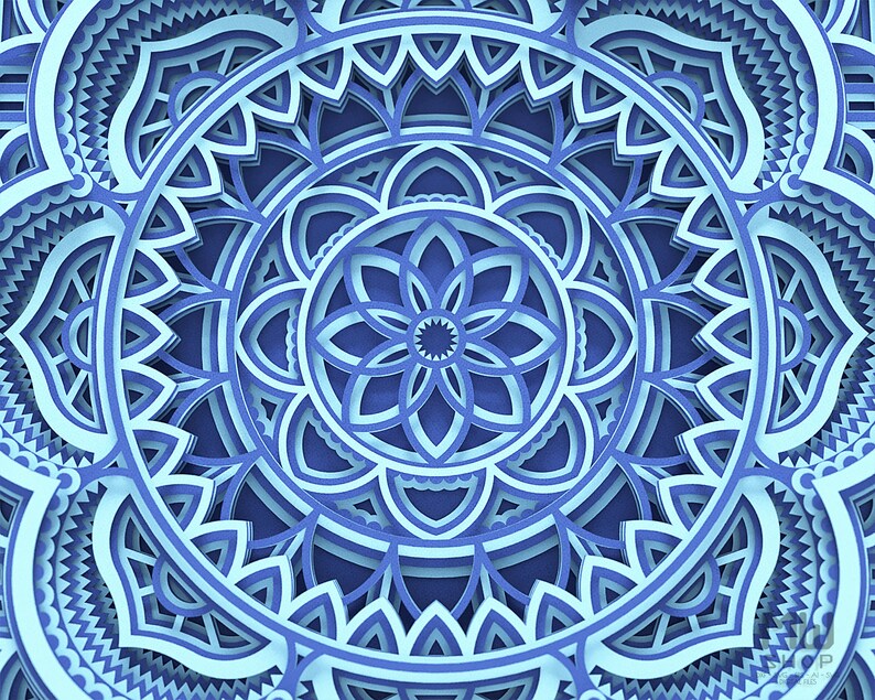 Download M140 Layered Mandala For Cutting Flower Mandala SVG Laser ...