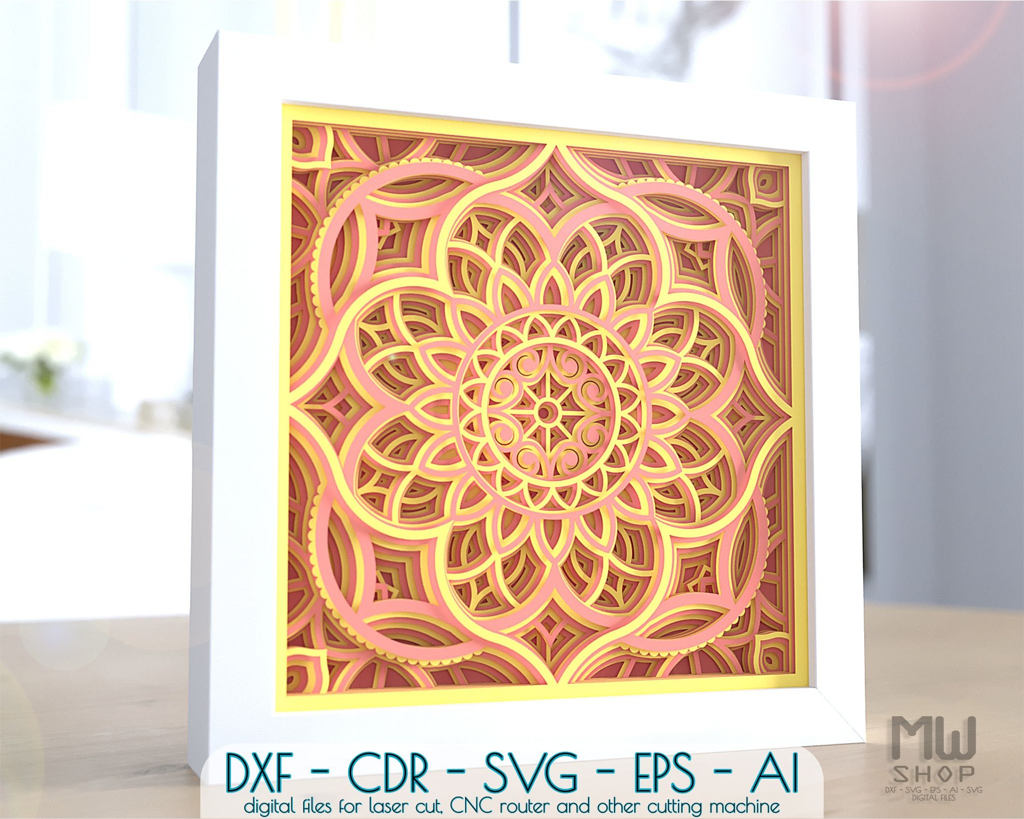 Download M145 Multilayer Mandala Template For Cutting Mandala Svg Etsy