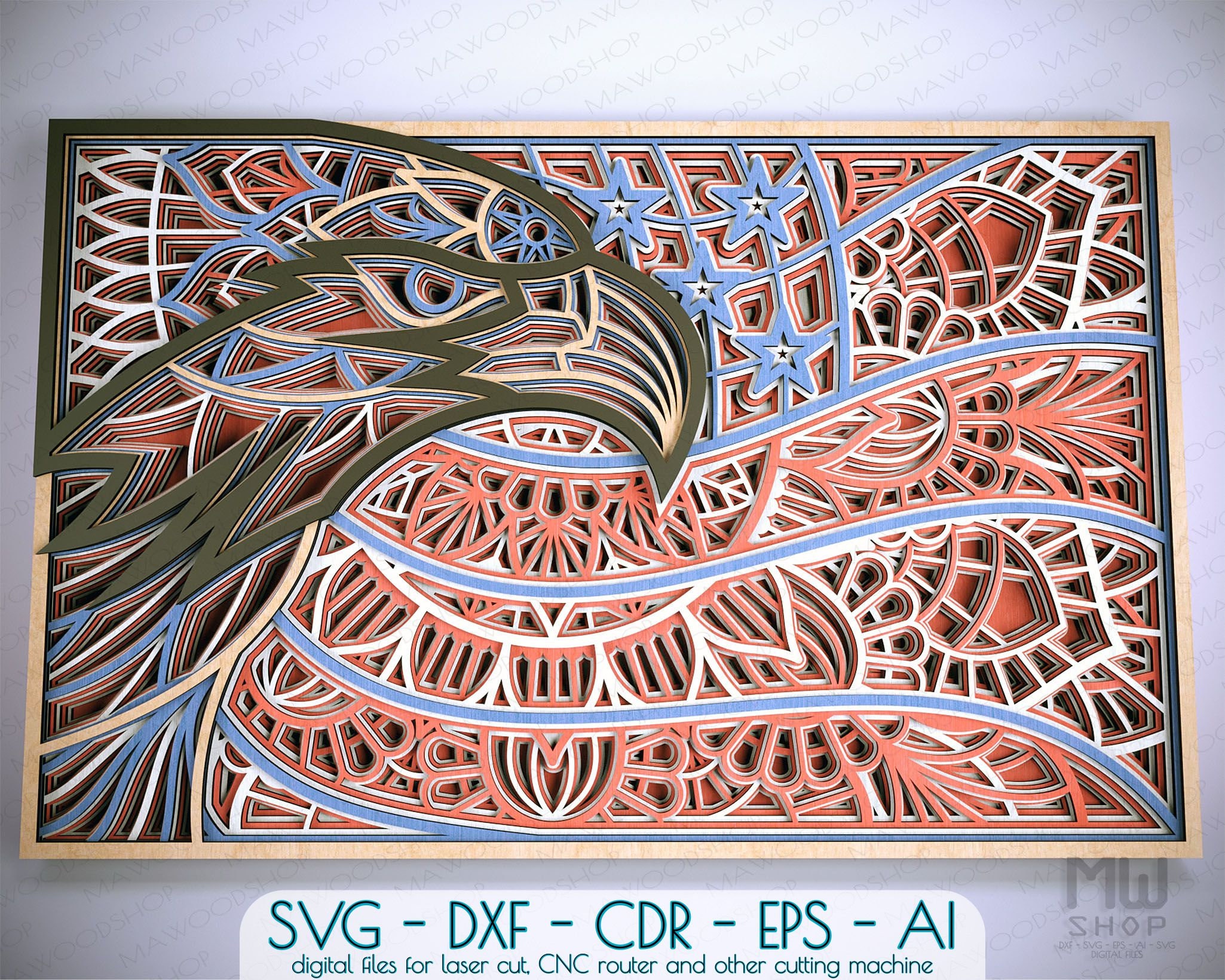 Free Free 235 Layered Eagle Mandala Svg SVG PNG EPS DXF File