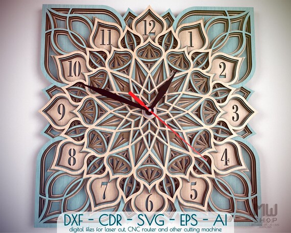Free Free Mandala Clock Cricut SVG PNG EPS DXF File