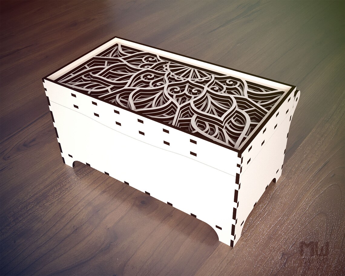 Laser cut Jewelry Box DXF Mandala Box DXF Jewelry Box For Etsy