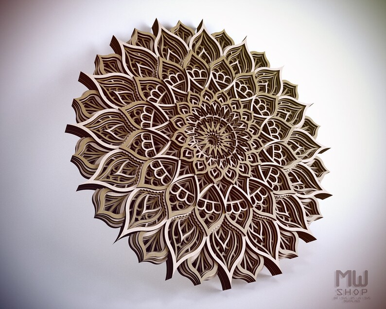Download Multilayer Mandala Dxf File Laser Cut Dxf Mandala Wall Art Multilayer Mandala Svg File Mandala Laser Cut Template Mandala For Cnc Router Sculpting Forming Craft Supplies Tools