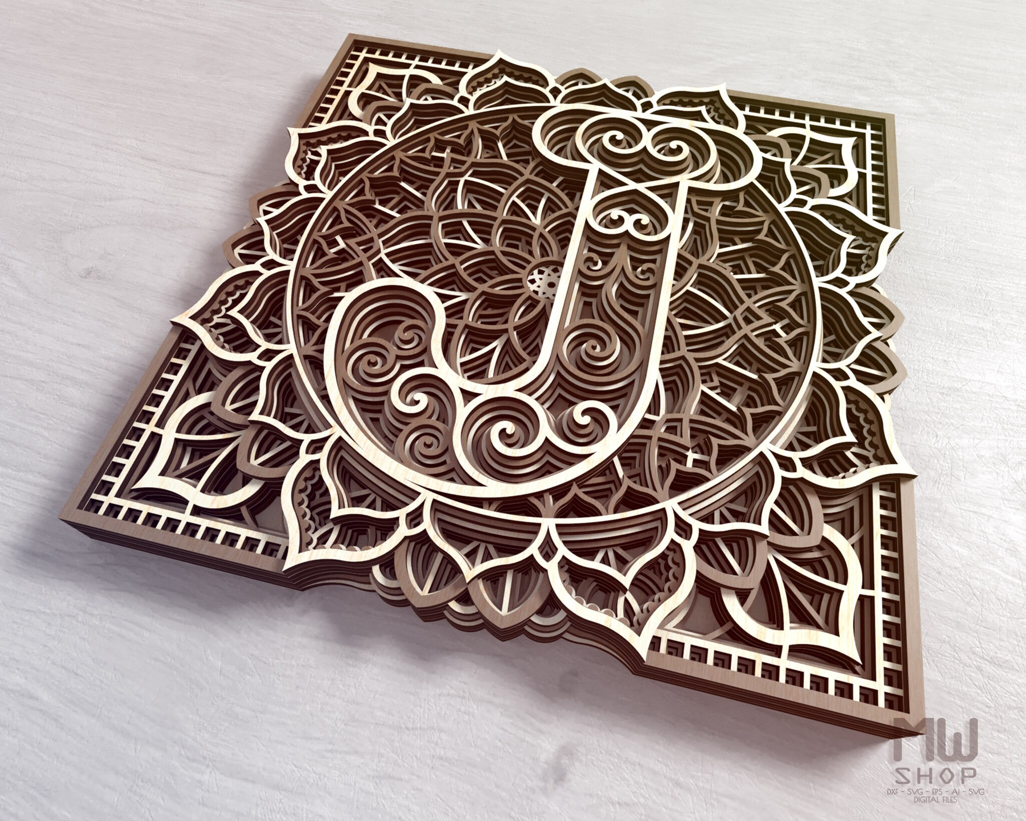 Mandala Letter J DXF Alphabet Letter J Mandala Letter SVG | Etsy