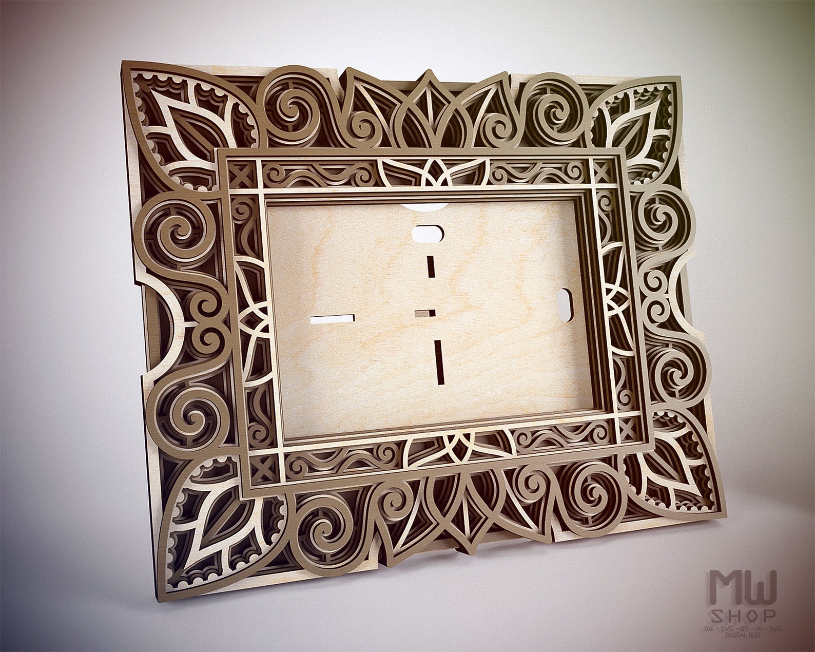 F07 Photo Frame DXF File Laser Cut Multilayer Frame 4x6 Etsy