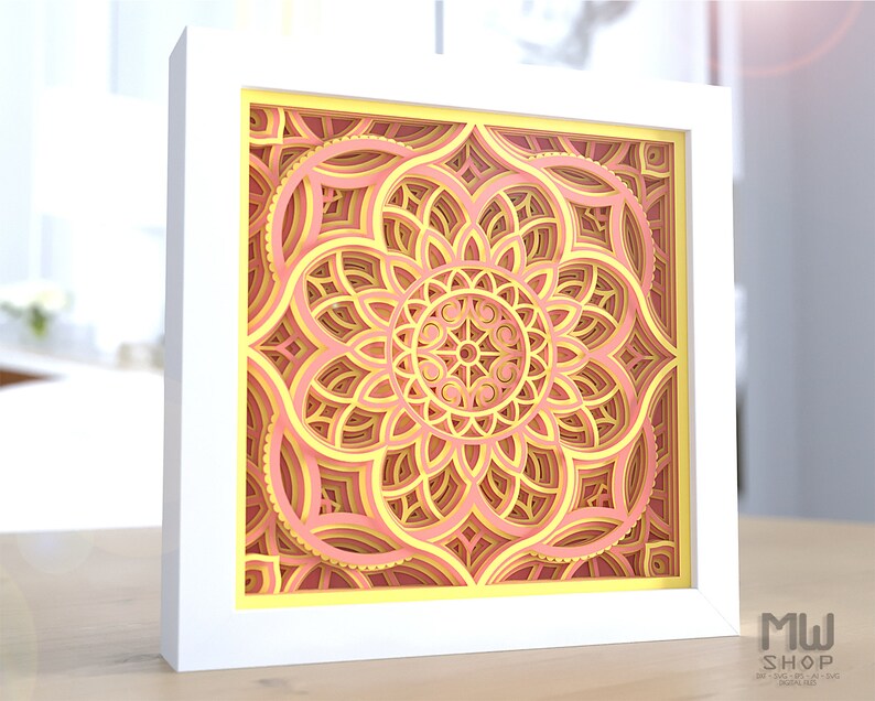 Free Free 341 Layered Mandala Shadow Box SVG PNG EPS DXF File