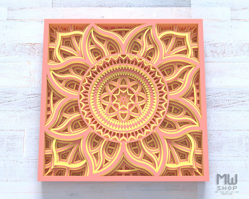 Download M147 Multilayer Sunshine Mandala For Cutting Mandala SVG ...