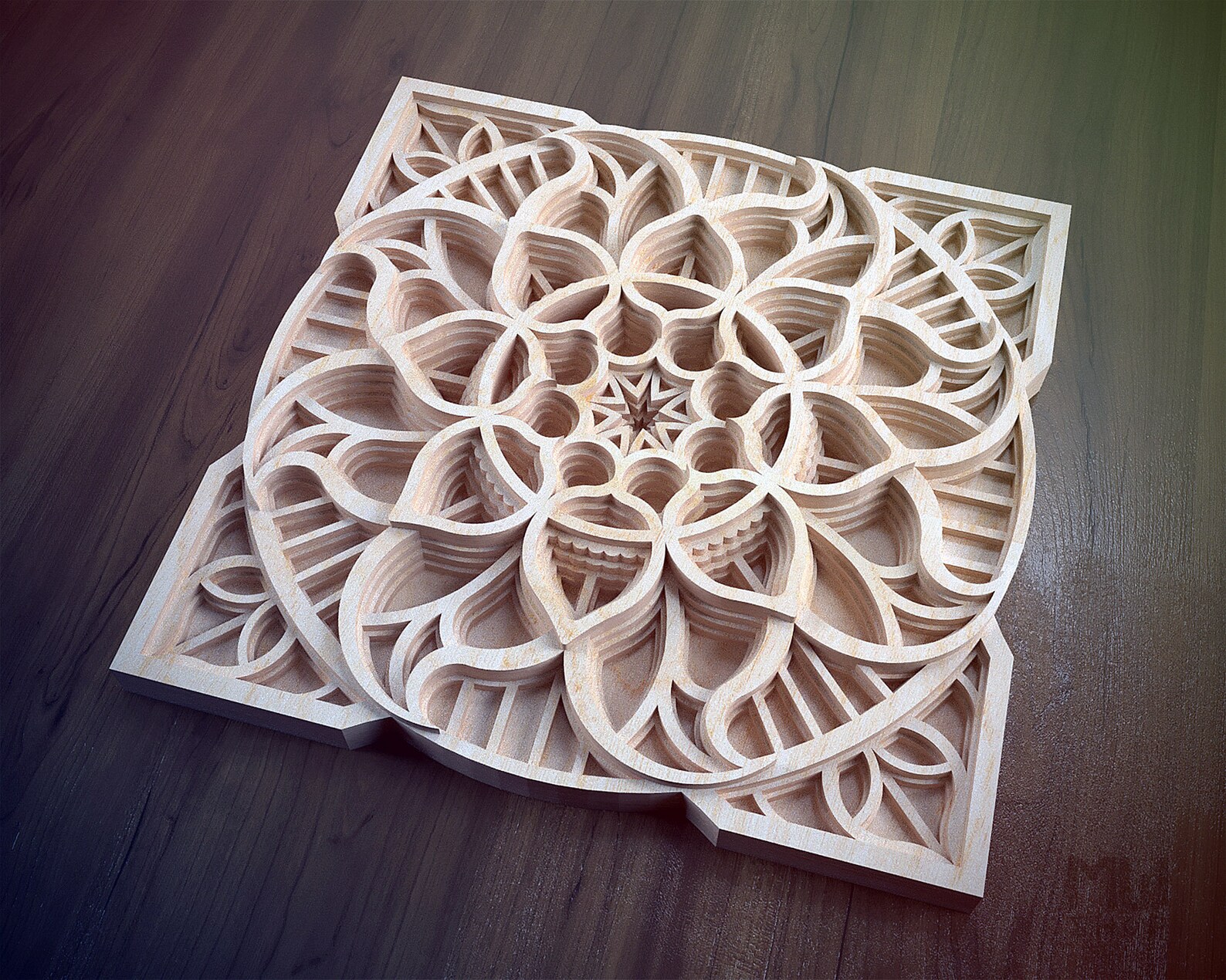 S40 Scroll Saw Pattern Mandala Scroll Saw Pattern Layered Etsy