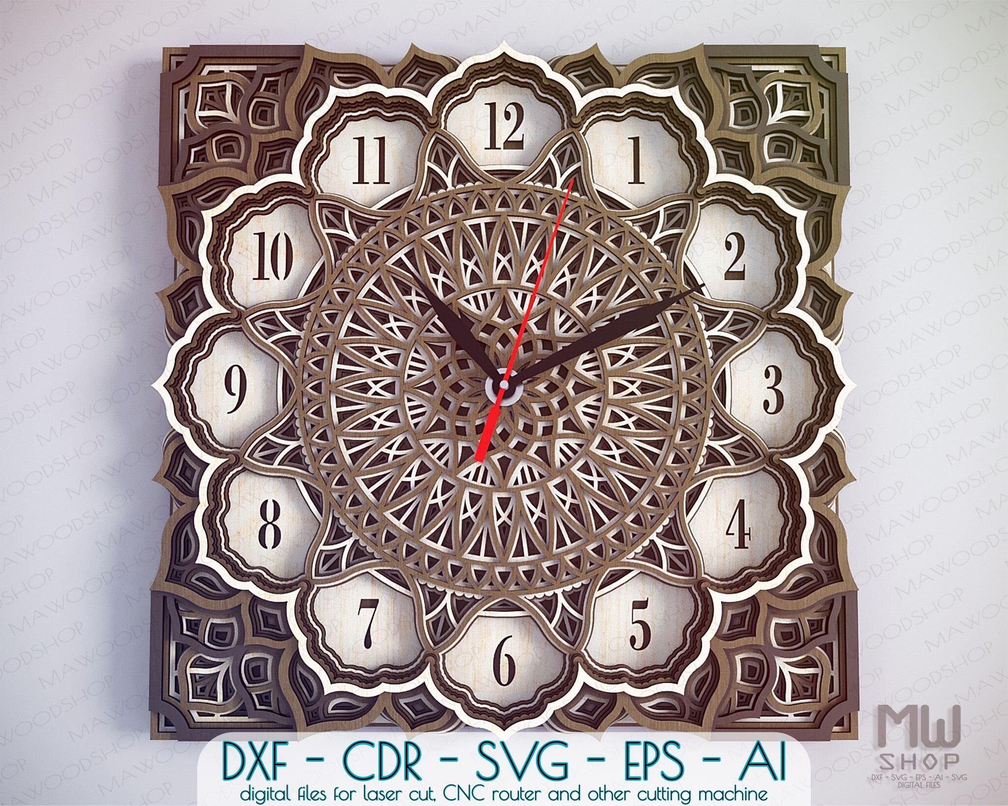 Free Free 243 Mandala Clock Cricut SVG PNG EPS DXF File