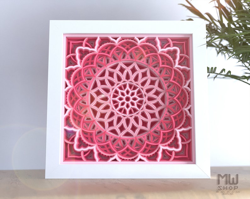Download M134 Layered Mandala For Cutting Flower Mandala SVG Laser ...