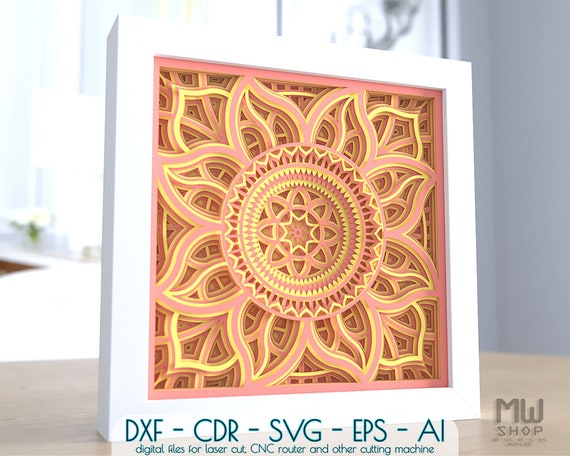 Download M147 Multilayer Sunshine Mandala For Cutting Mandala Svg Etsy