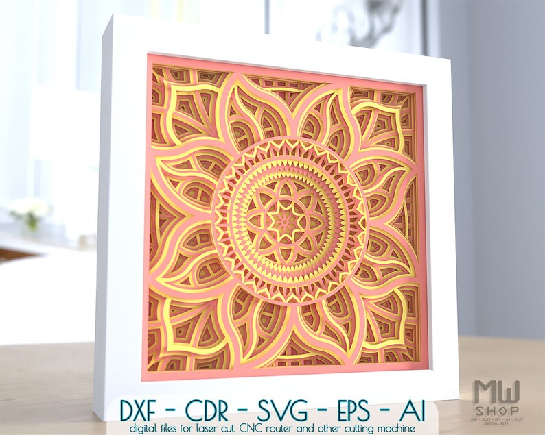Download M147 Multilayer Sunshine Mandala For Cutting Mandala SVG ...