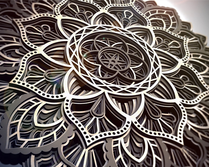 Download M56 Multilayer Mandala DXF Laser Cut DXF Mandala Wall Art ...