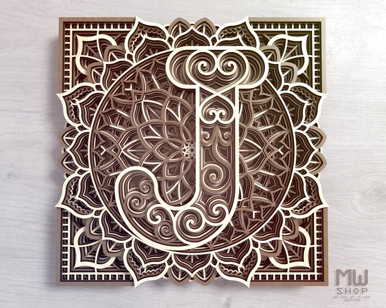 Download Mandala Letter J DXF Alphabet Letter J Mandala Letter SVG ...