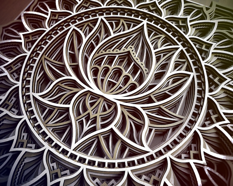 M29 Lotus Flower Mandala DXF file Flower Mandala Svg file ...