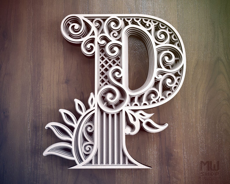 Free Free Layered Mandala Letters 331 SVG PNG EPS DXF File