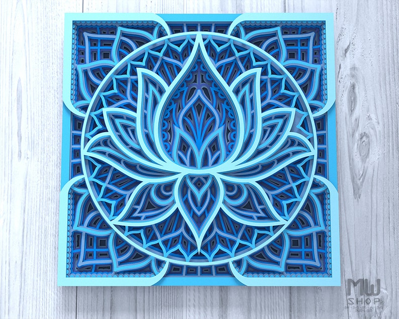 Download M136 Lotus Flower Mandala For Cutting Flower Mandala SVG ...