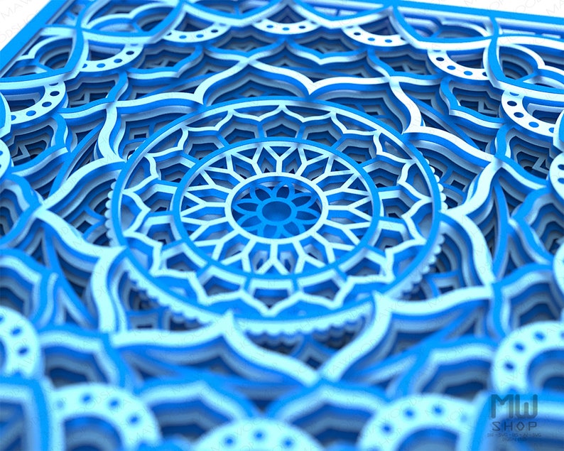 Download M148 Layered Mandala Template For Cutting Mandala SVG | Etsy