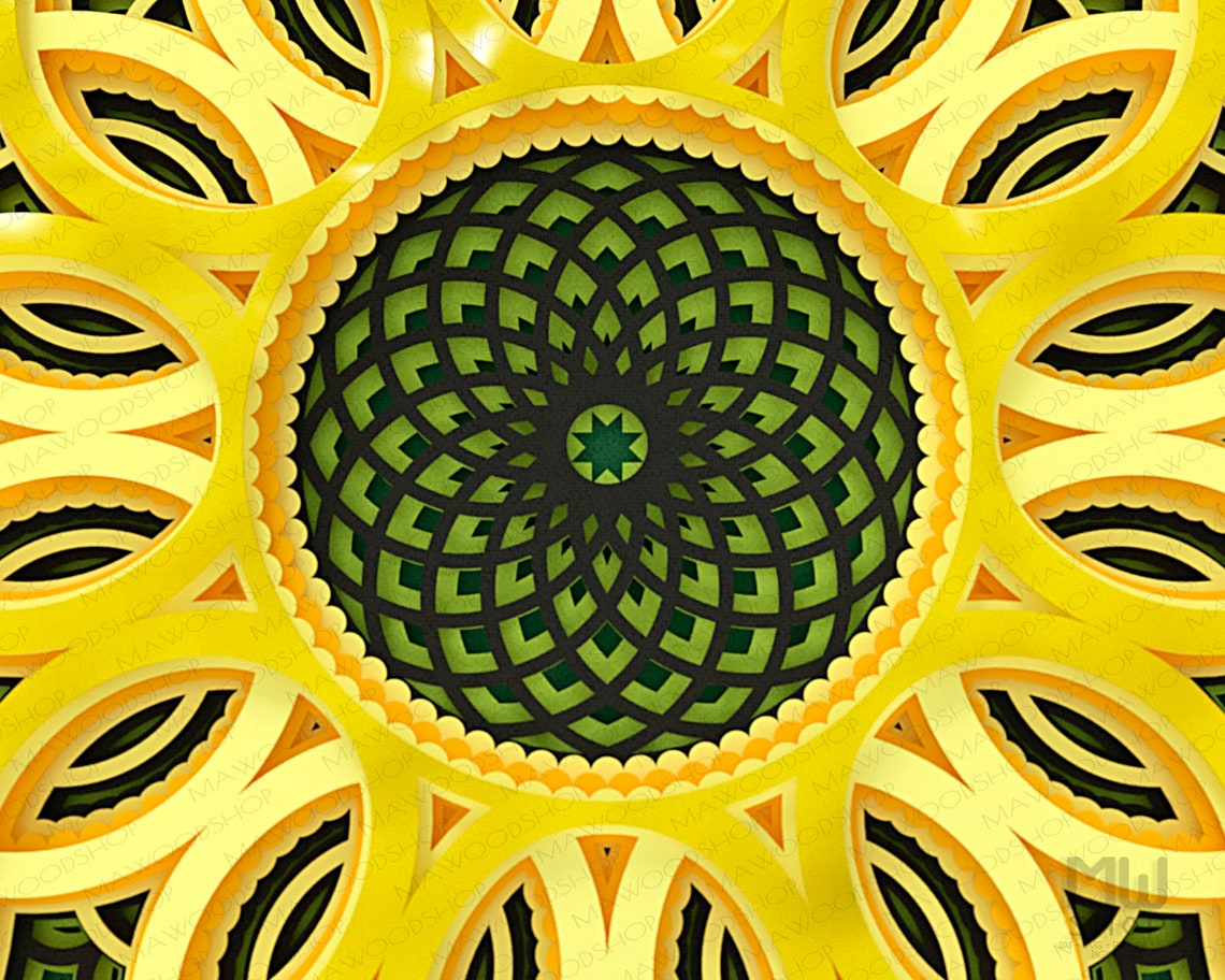 Layered Sunflower SVG 3D SVG Sunflower Shadow box Multi | Etsy