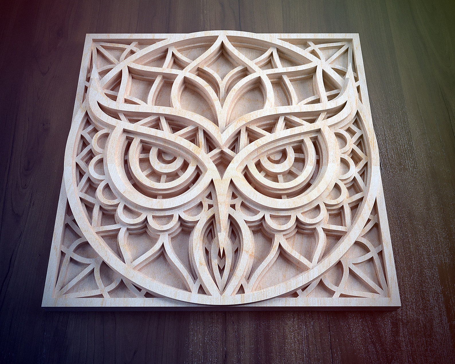S36 Scroll Saw Mandala Pattern Scroll Saw Owl Pattern Etsy